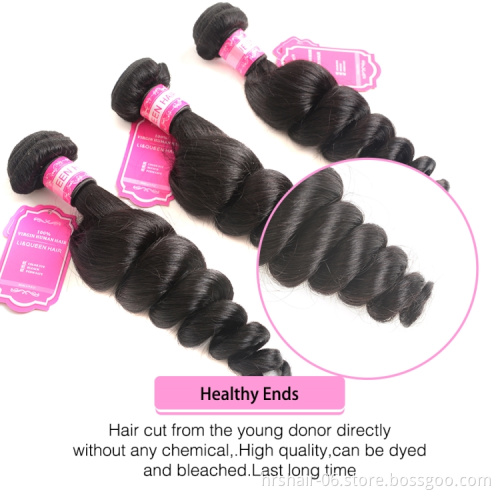 Weekly Deal Wholesale Hair Extensions Virgin Human Hair for Black Brazilian Weave Bundles,100 Natural Mink Women 10A Ring-x Hair